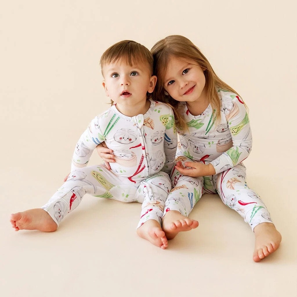Posh Peanut Dumpling Print Pajama One-Piece